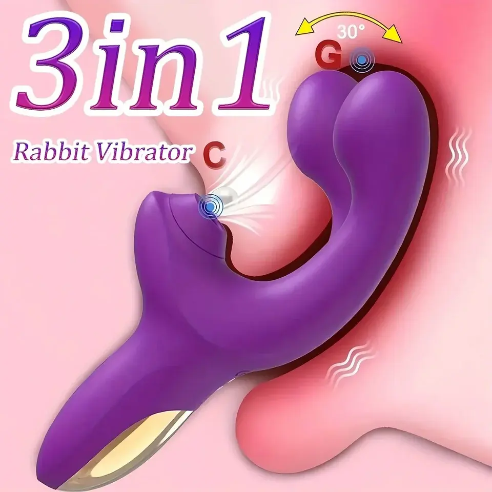 3 IN ONE RABBIT VIBRATOR (PURPAL)